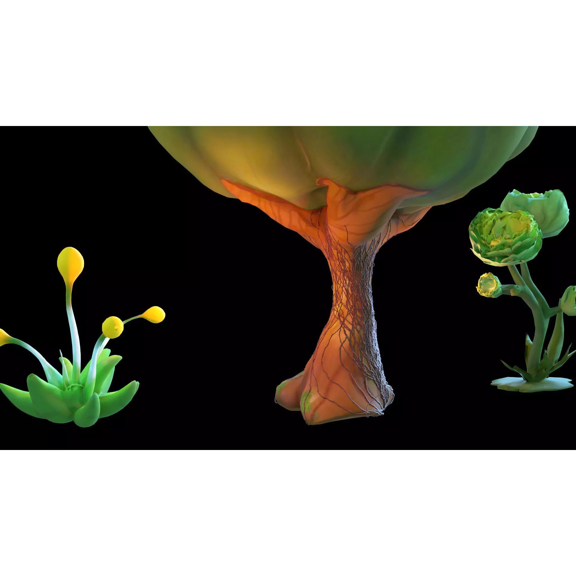 Stylized Fantasy Plants - Low-Poly Game-Ready 3D Model - View 21