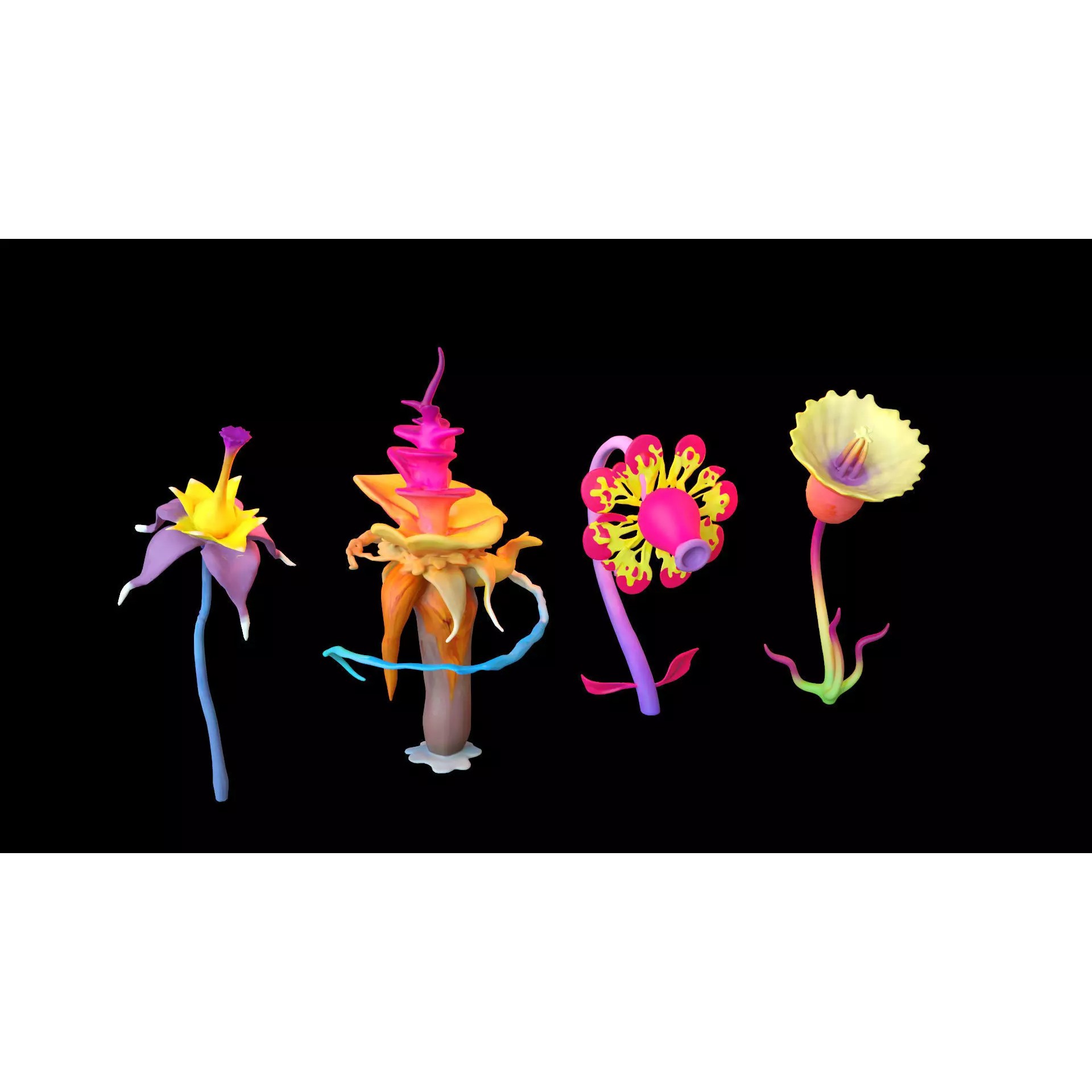 Stylized Fantasy Plants - Low-Poly Game-Ready 3D Model - View 24