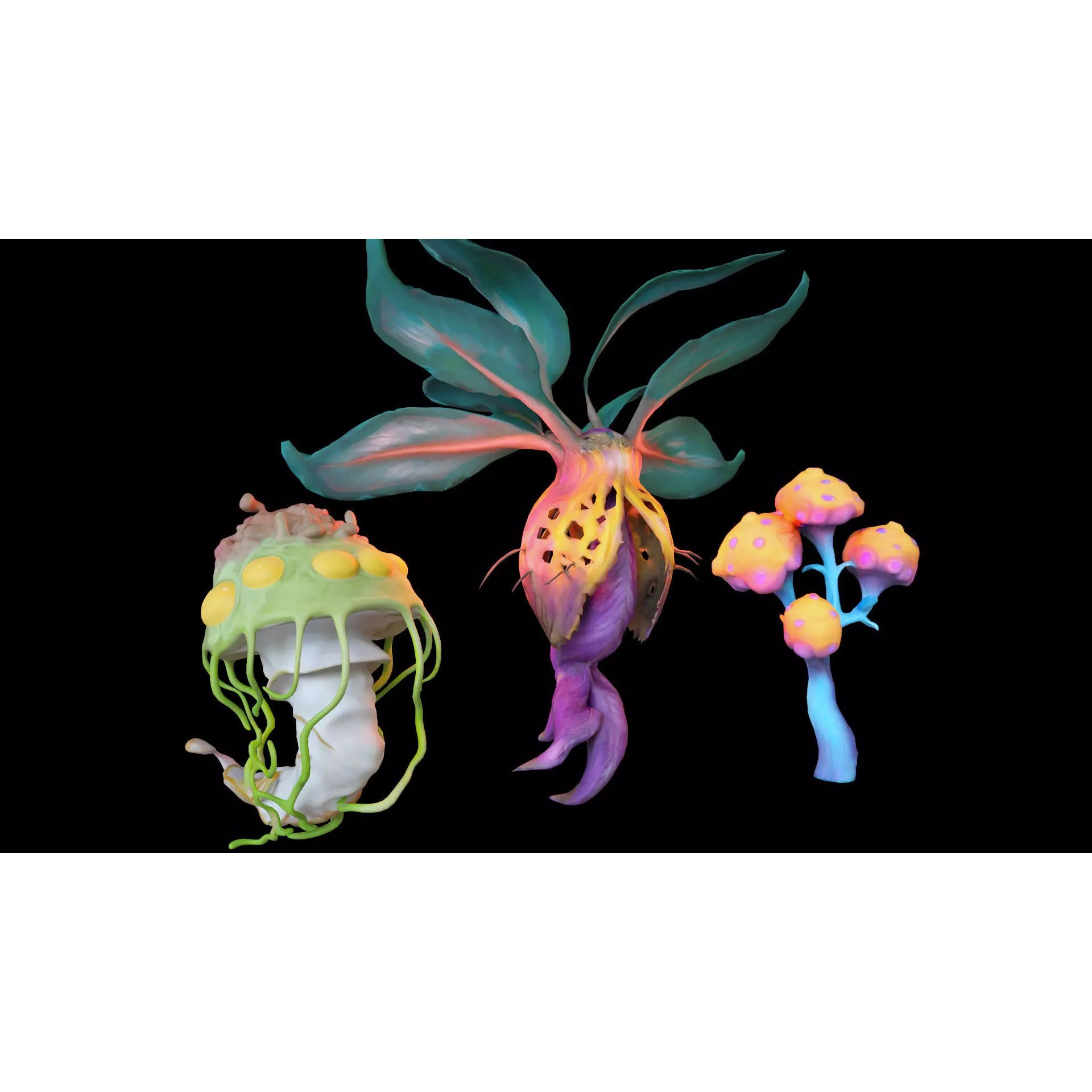 Stylized Fantasy Plants - Low-Poly Game-Ready 3D Model - View 26