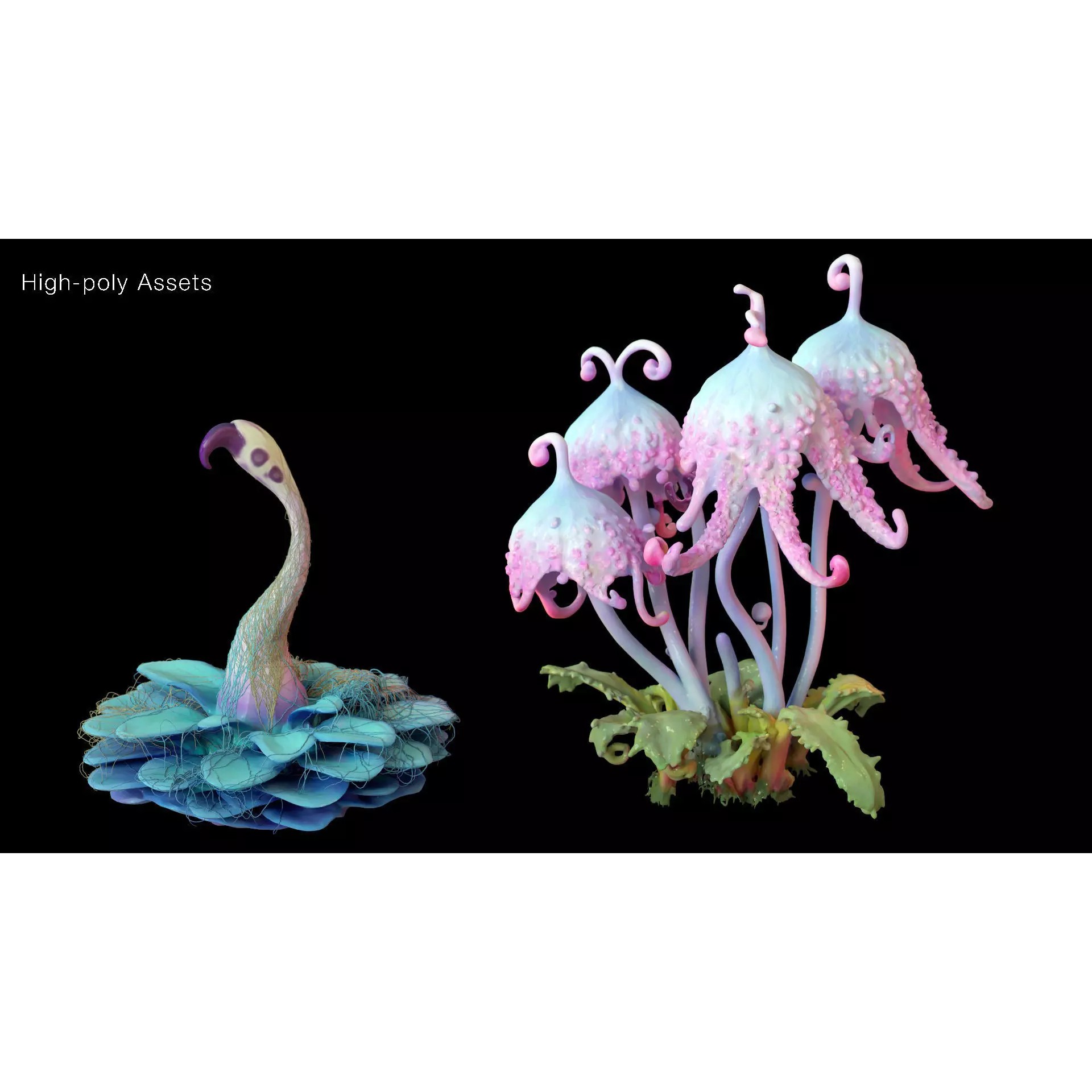 Stylized Fantasy Plants - Low-Poly Game-Ready 3D Model - View 36