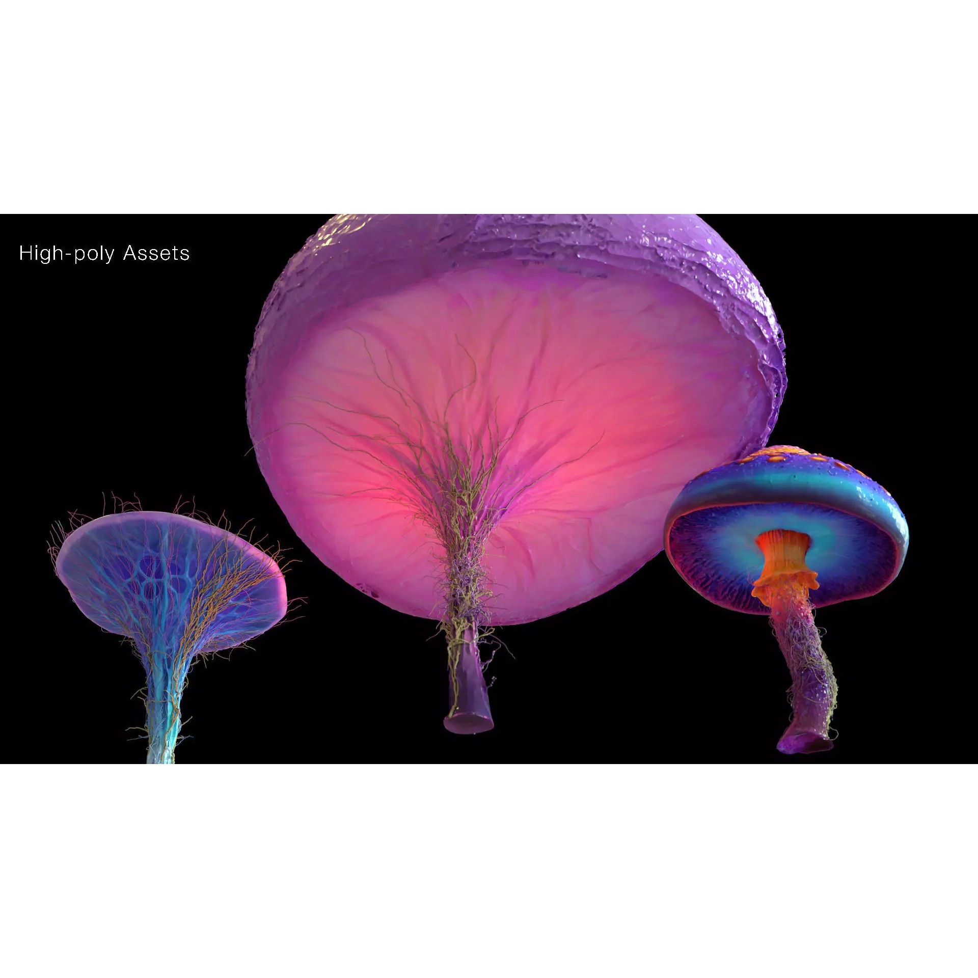 Stylized Fantasy Plants - Low-Poly Game-Ready 3D Model - View 39