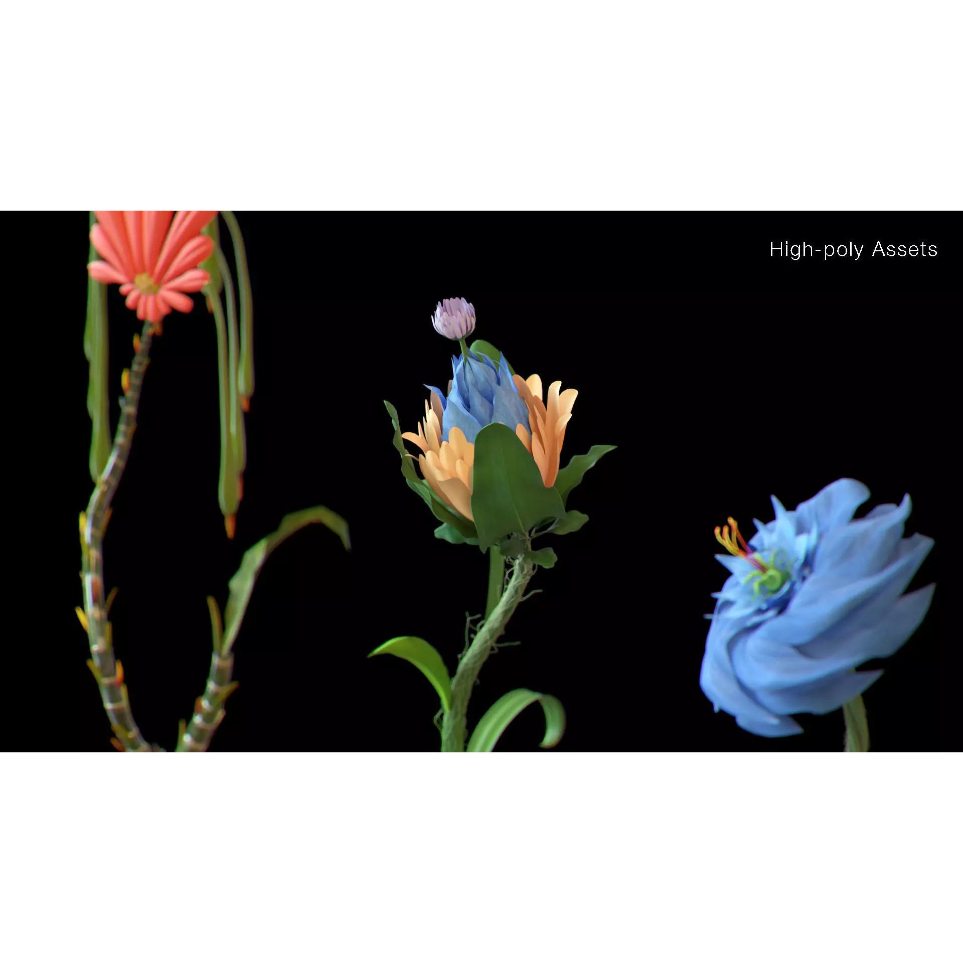 Stylized Fantasy Plants - Low-Poly Game-Ready 3D Model - View 43