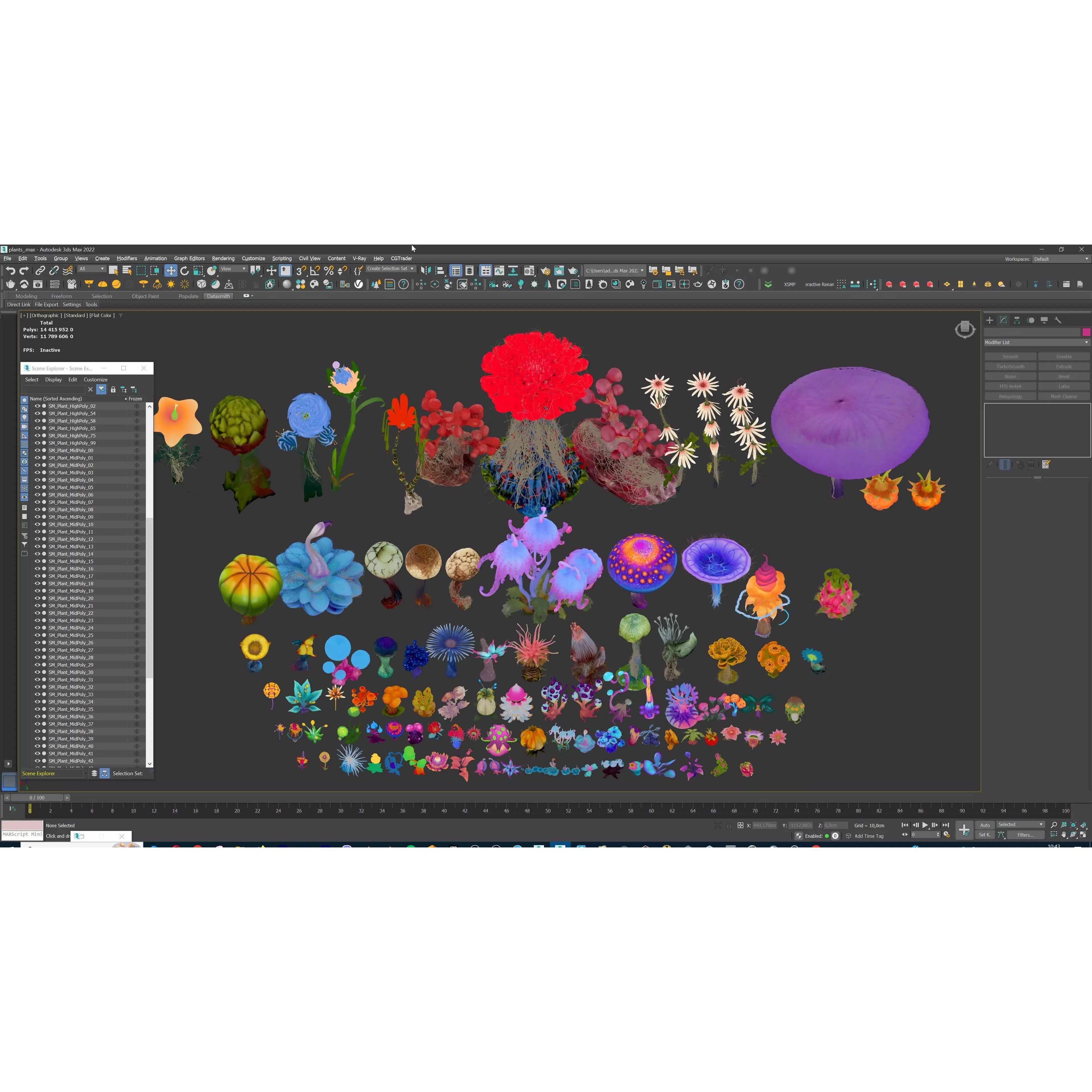 Stylized Fantasy Plants - Low-Poly Game-Ready 3D Model - View 49