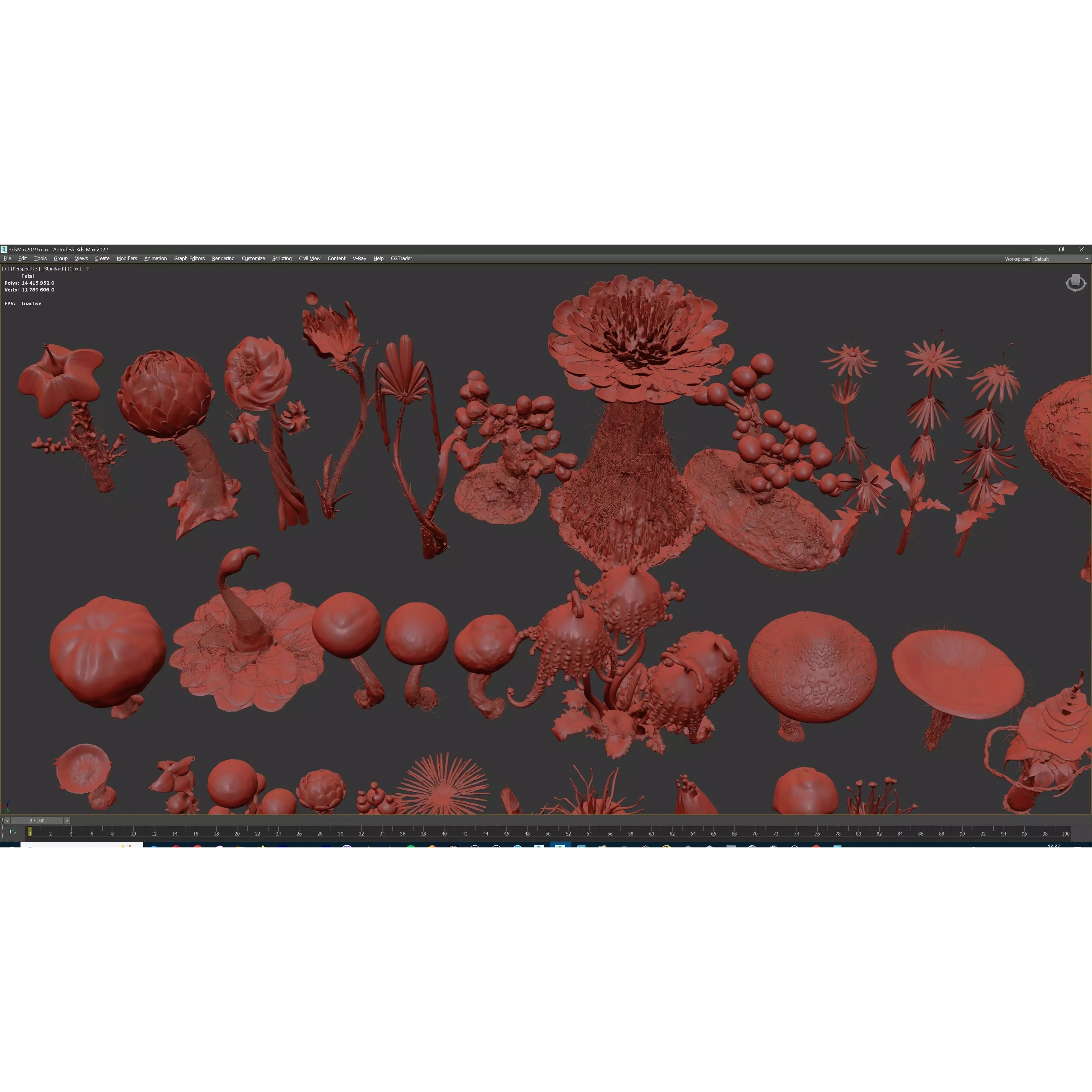 Stylized Fantasy Plants - Low-Poly Game-Ready 3D Model - View 55