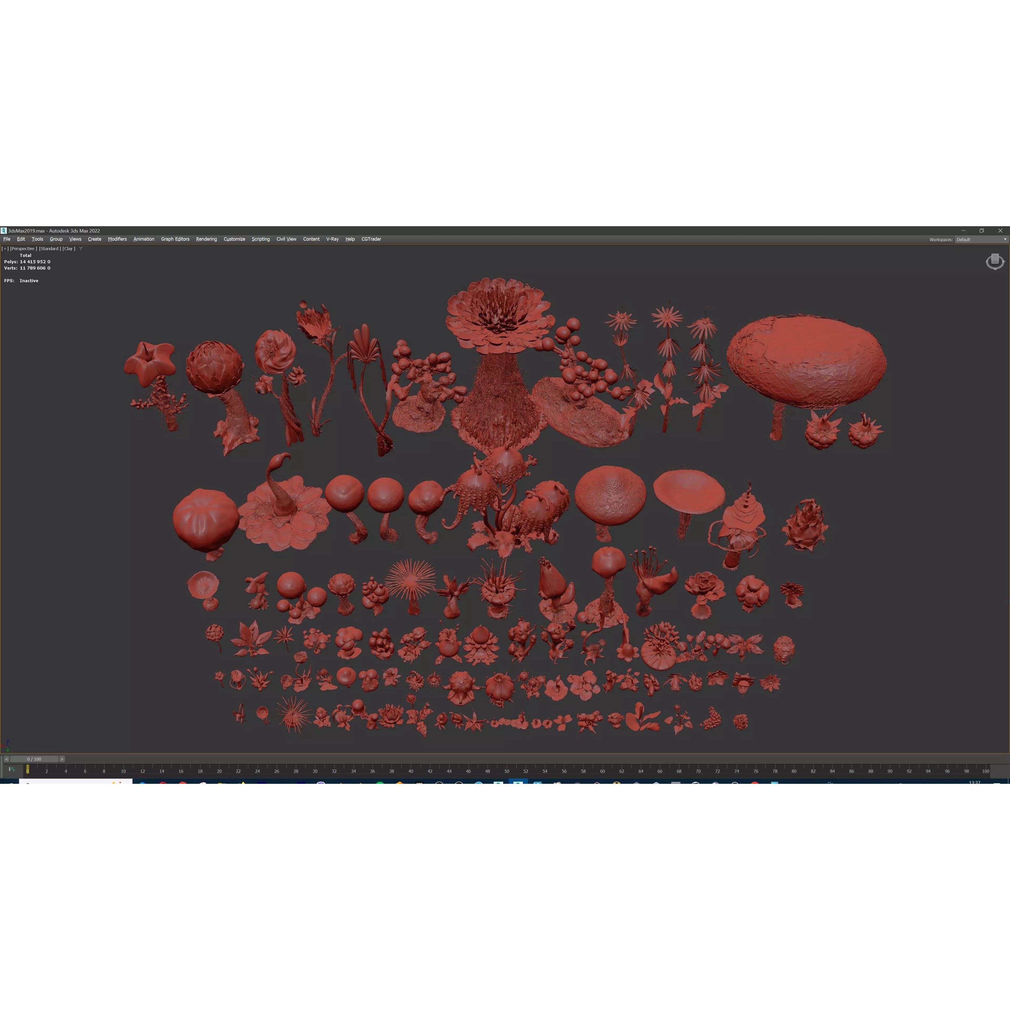 Stylized Fantasy Plants - Low-Poly Game-Ready 3D Model - View 59