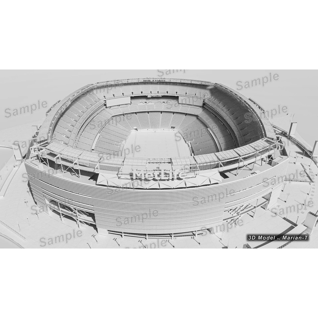 MetLife Stadium 3D Model – Low-Poly Game Asset, FBX, PBR Textures - View 18