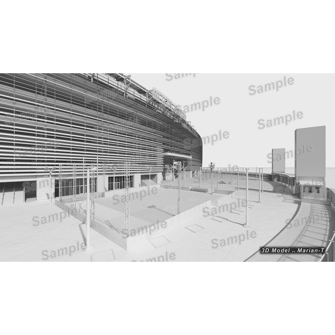 MetLife Stadium 3D Model – Low-Poly Game Asset, FBX, PBR Textures - View 39