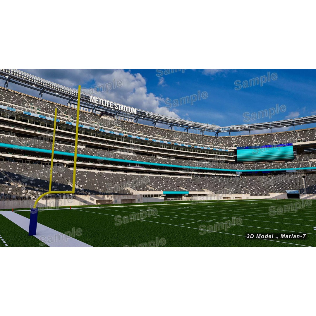 MetLife Stadium 3D Model – Low-Poly Game Asset, FBX, PBR Textures - View 42