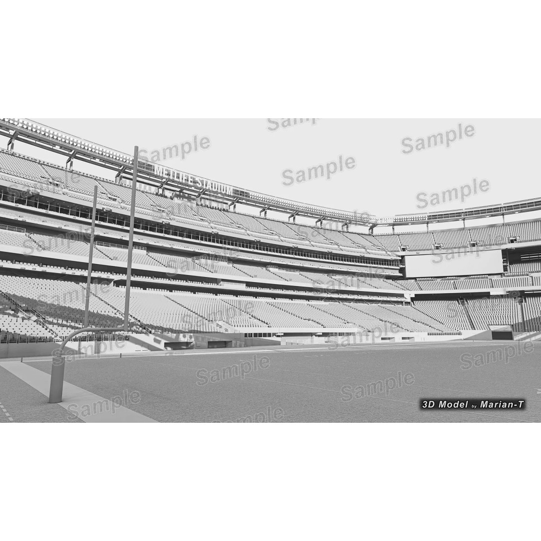 MetLife Stadium 3D Model – Low-Poly Game Asset, FBX, PBR Textures - View 43