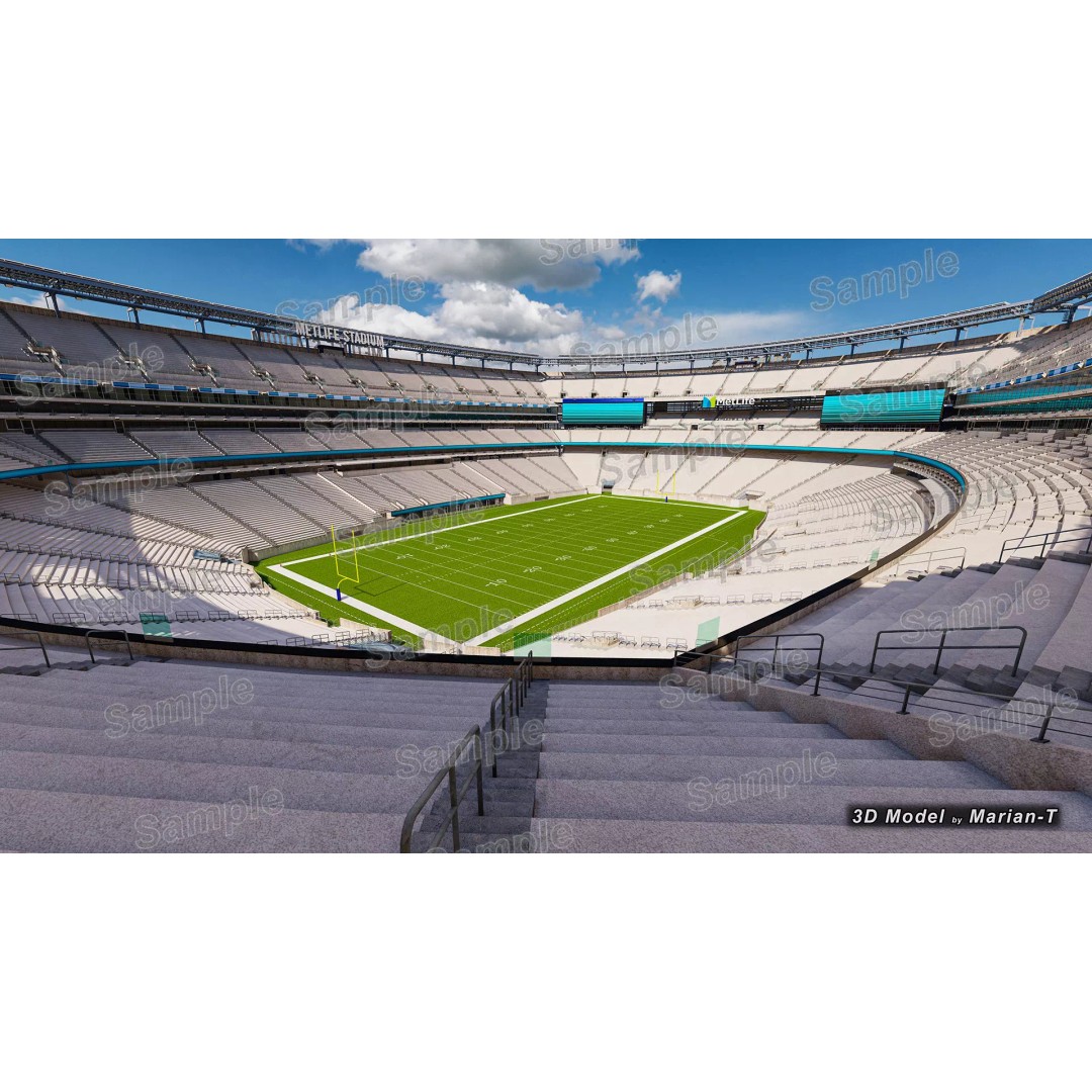 MetLife Stadium 3D Model – Low-Poly Game Asset, FBX, PBR Textures - View 44