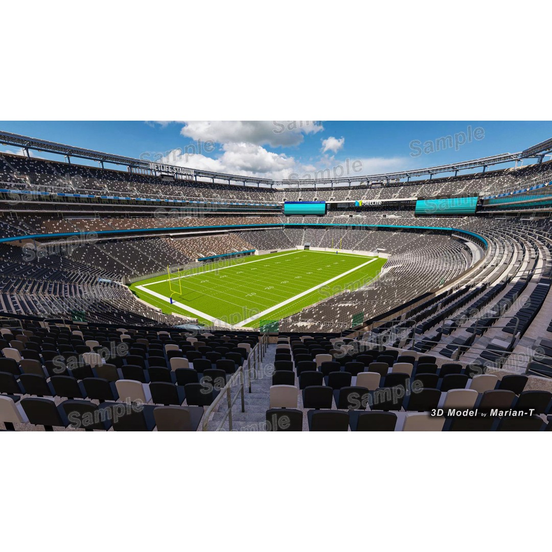 MetLife Stadium 3D Model – Low-Poly Game Asset, FBX, PBR Textures - View 45