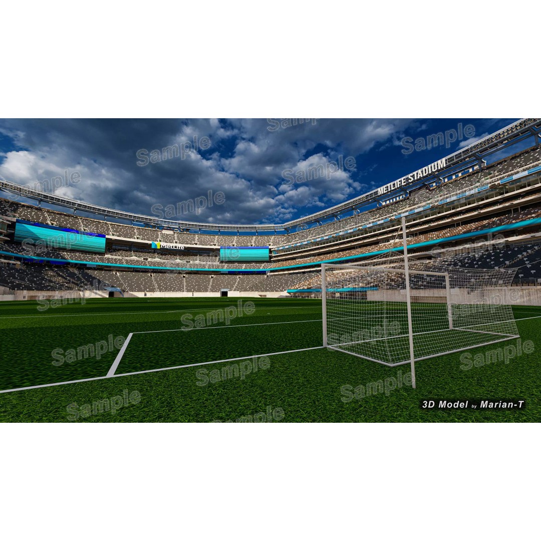 MetLife Stadium 3D Model – Low-Poly Game Asset, FBX, PBR Textures - View 46