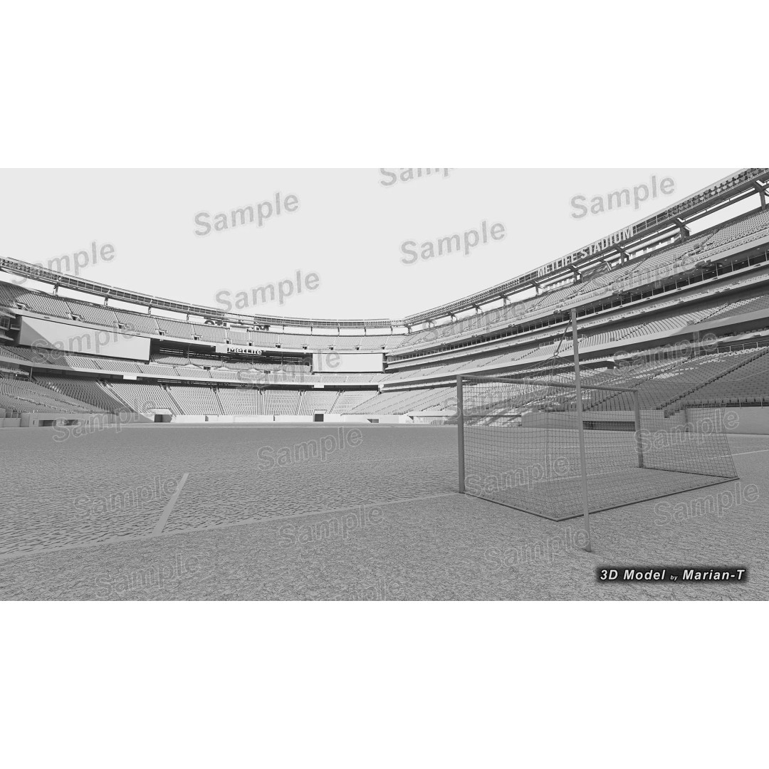 MetLife Stadium 3D Model – Low-Poly Game Asset, FBX, PBR Textures - View 47