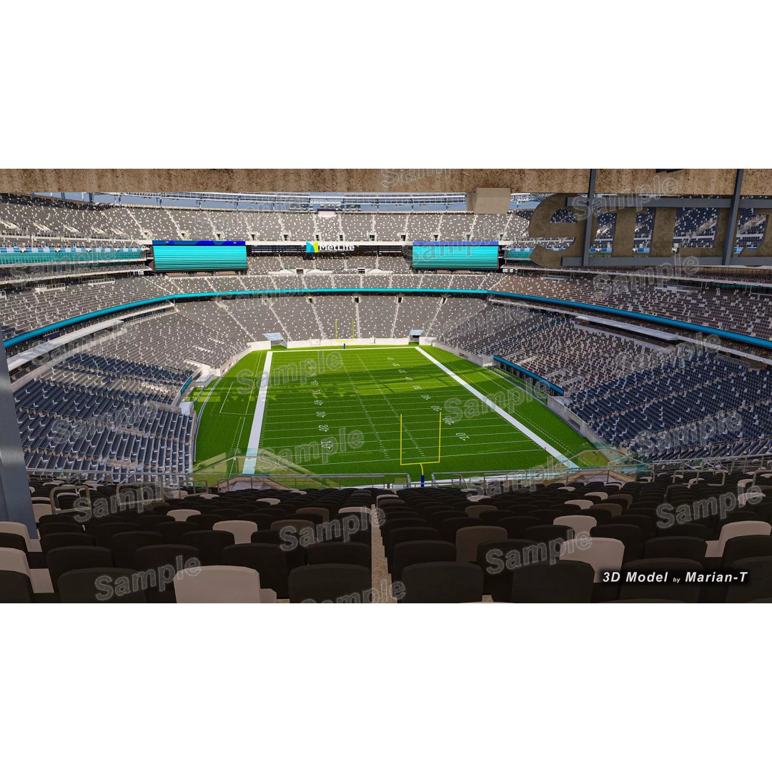 MetLife Stadium 3D Model – Low-Poly Game Asset, FBX, PBR Textures - View 48