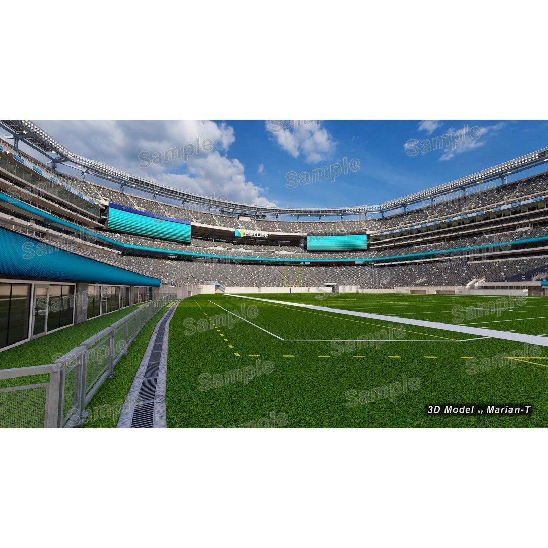 MetLife Stadium 3D Model – Low-Poly Game Asset, FBX, PBR Textures - View 51