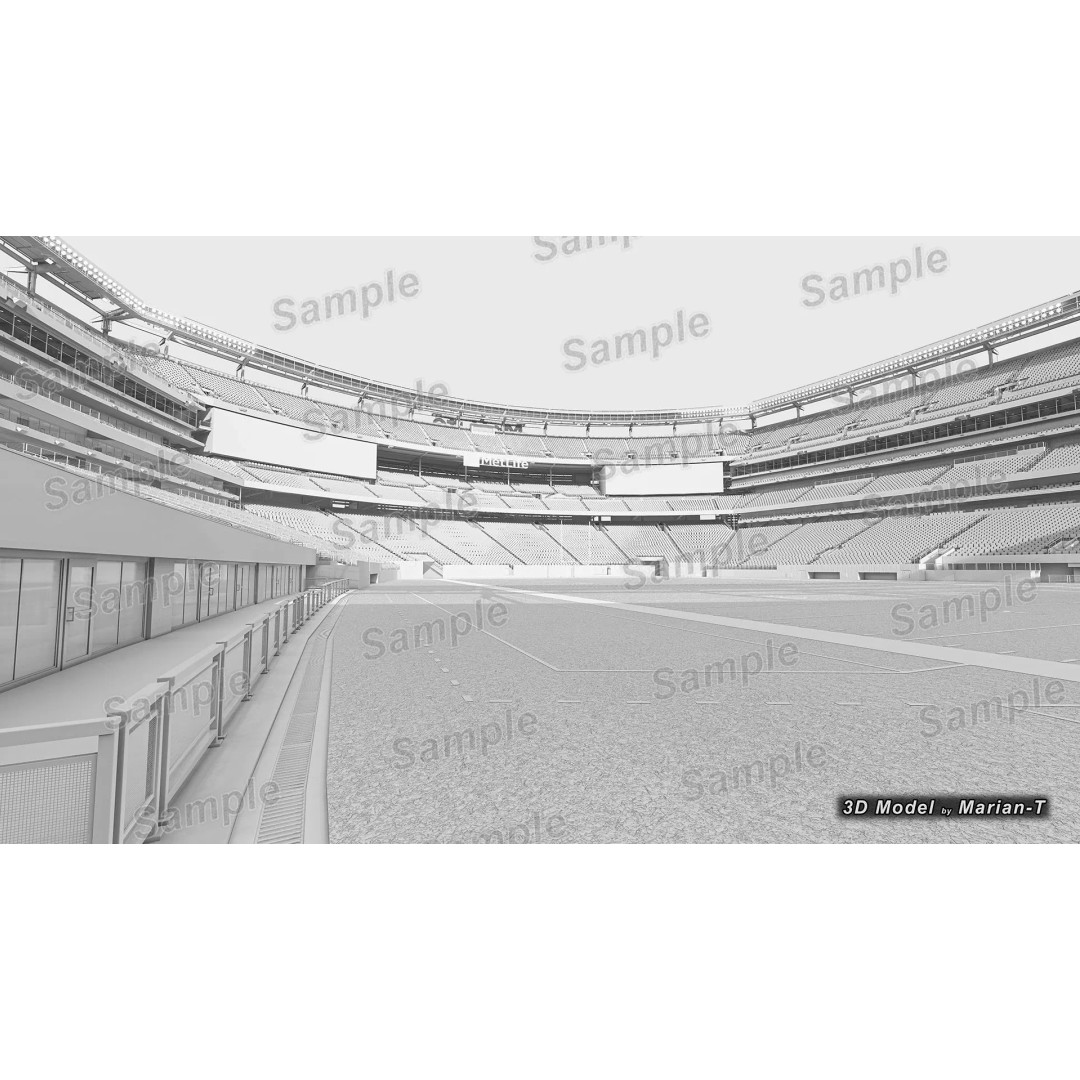 MetLife Stadium 3D Model – Low-Poly Game Asset, FBX, PBR Textures - View 52