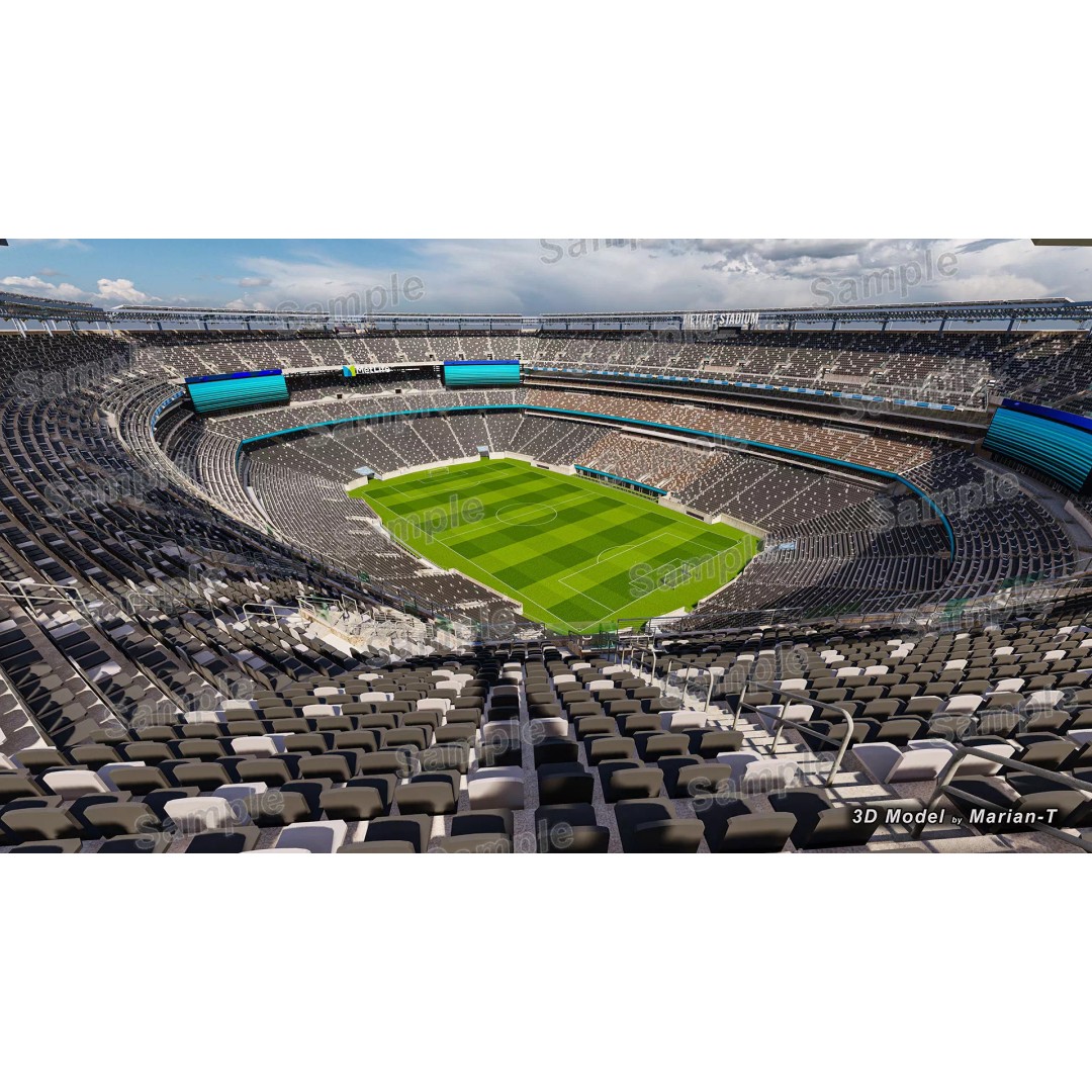 MetLife Stadium 3D Model – Low-Poly Game Asset, FBX, PBR Textures - View 53