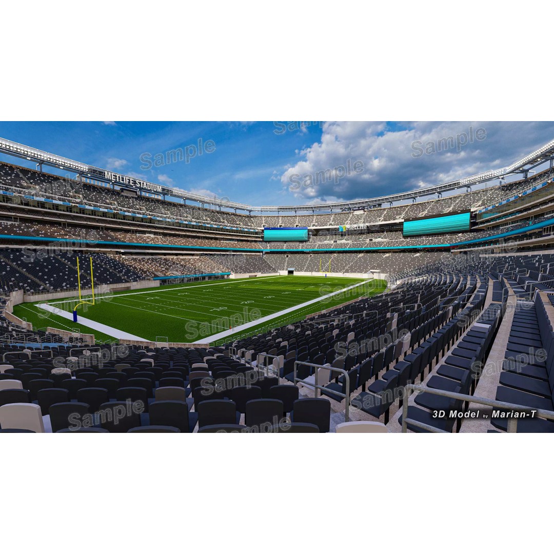 MetLife Stadium 3D Model – Low-Poly Game Asset, FBX, PBR Textures - View 55