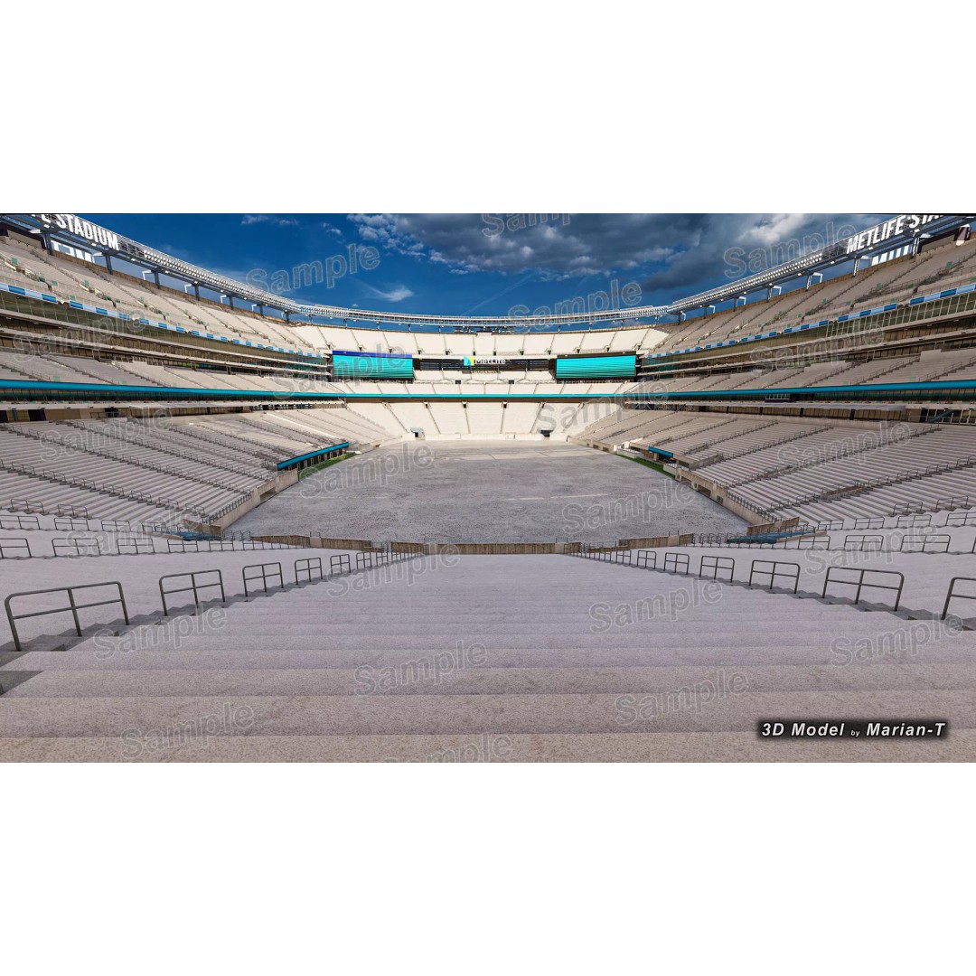 MetLife Stadium 3D Model – Low-Poly Game Asset, FBX, PBR Textures - View 56