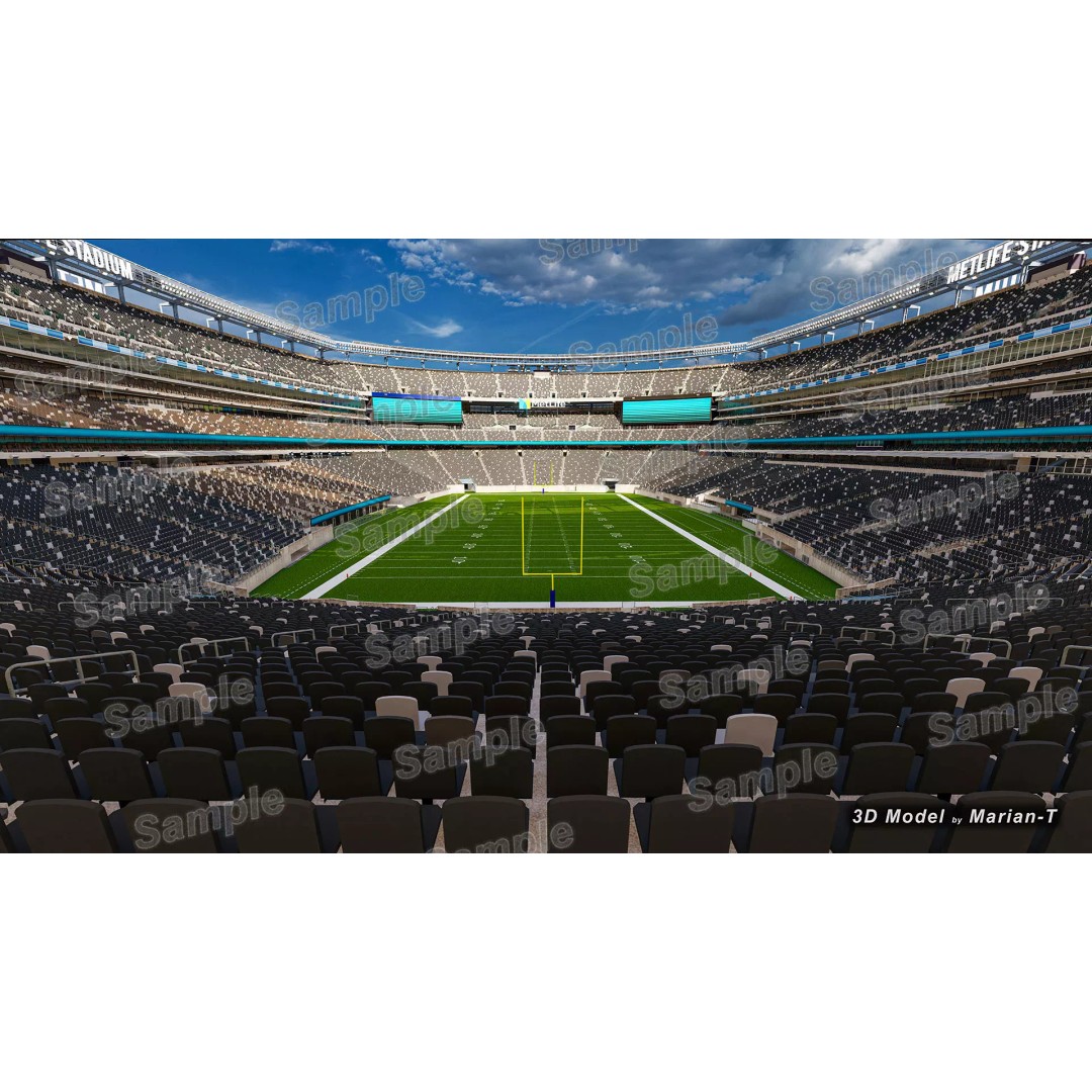 MetLife Stadium 3D Model – Low-Poly Game Asset, FBX, PBR Textures - View 57
