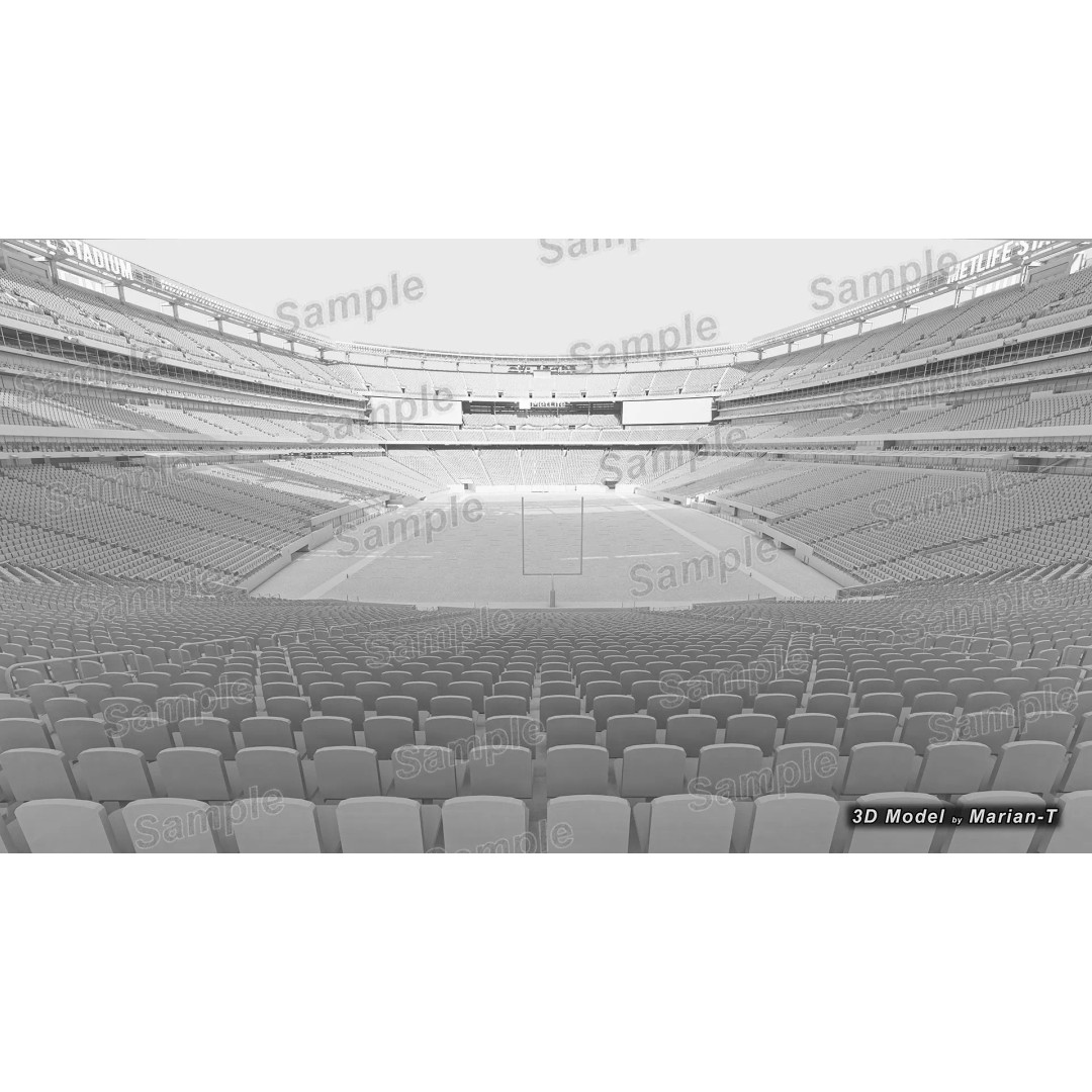 MetLife Stadium 3D Model – Low-Poly Game Asset, FBX, PBR Textures - View 58