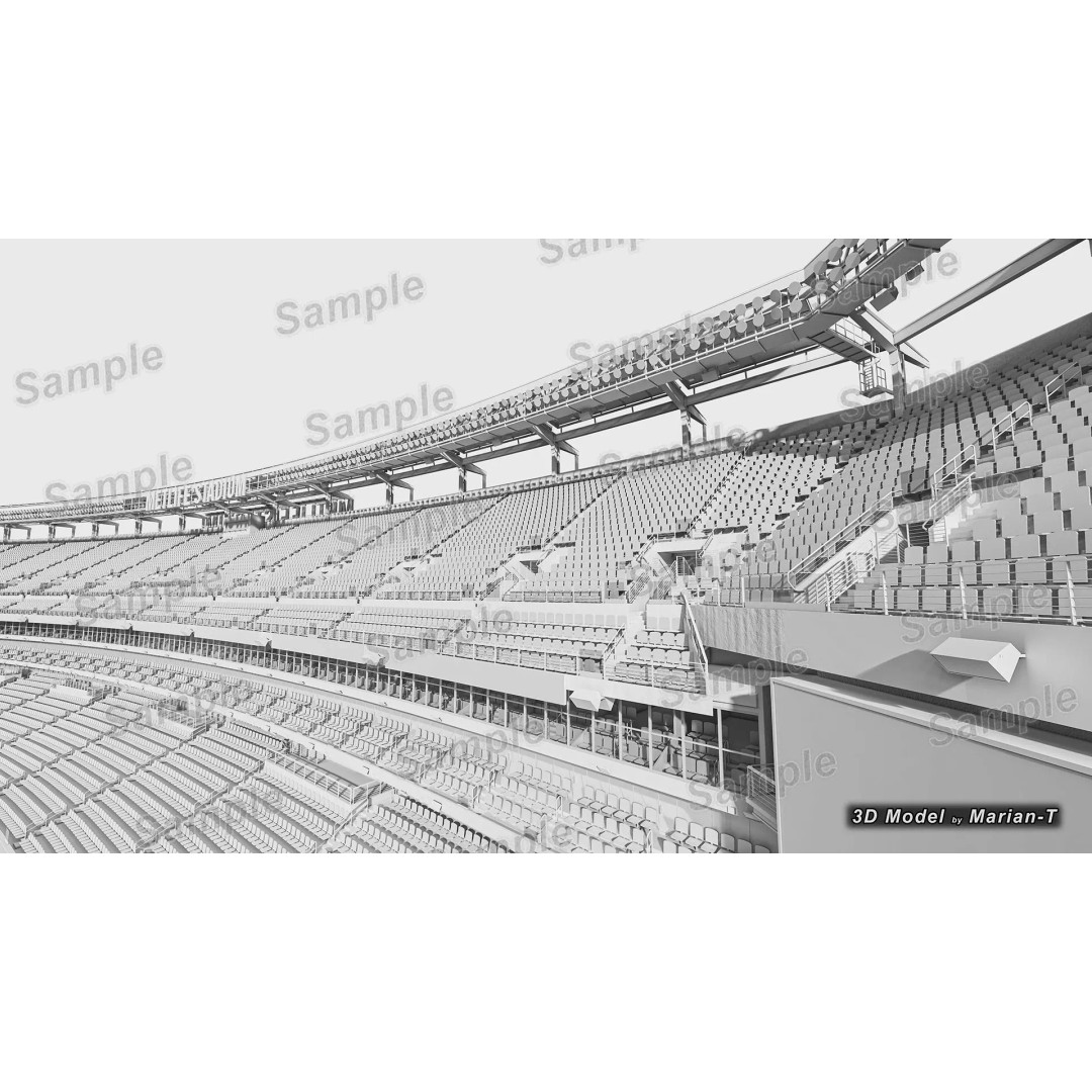 MetLife Stadium 3D Model – Low-Poly Game Asset, FBX, PBR Textures - View 62