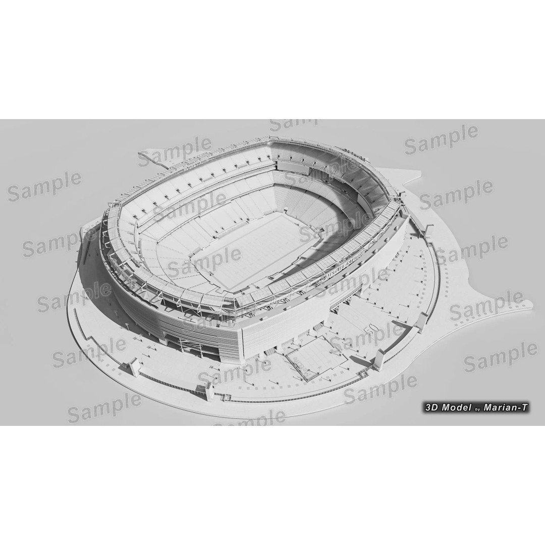 MetLife Stadium 3D Model – Low-Poly Game Asset, FBX, PBR Textures - View 64
