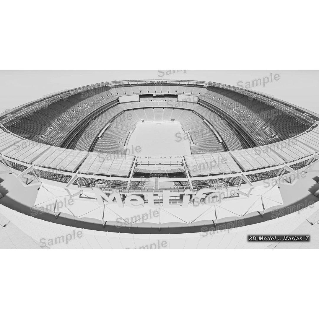 MetLife Stadium 3D Model – Low-Poly Game Asset, FBX, PBR Textures - View 66