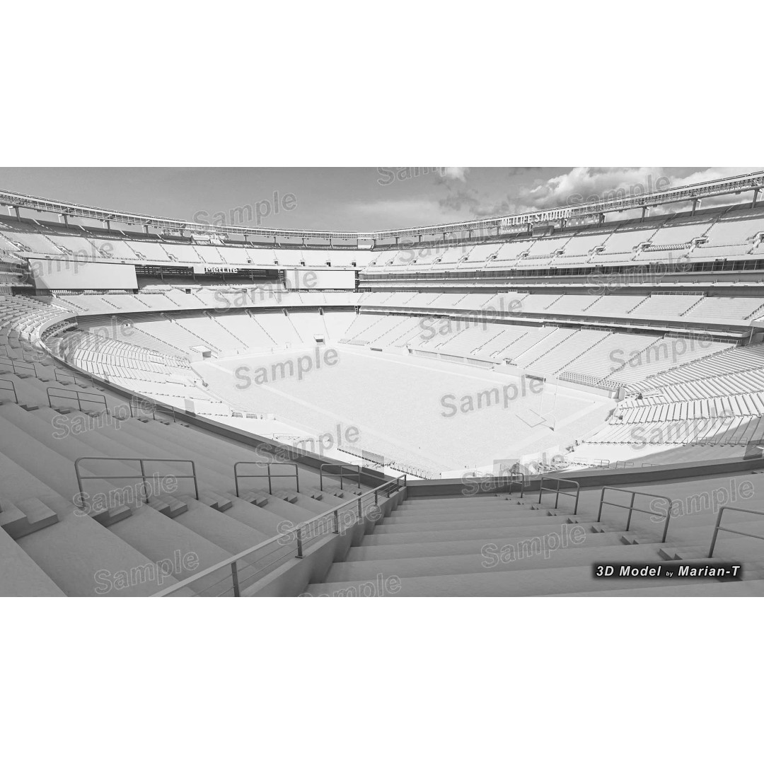 MetLife Stadium 3D Model – Low-Poly Game Asset, FBX, PBR Textures - View 8
