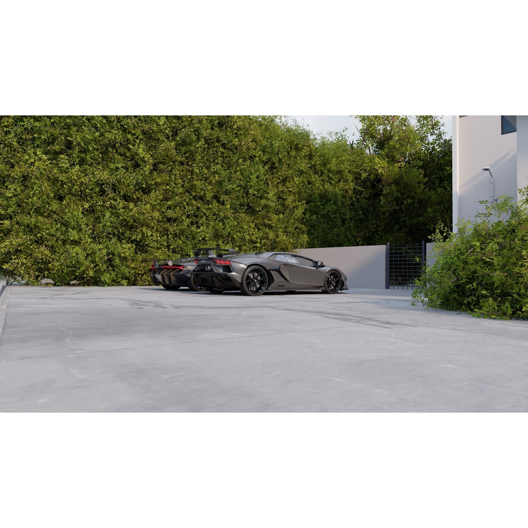 Luxury Automotive Render Scene 3D Model – Game Ready, PBR Textures, Blender & FBX - View 13