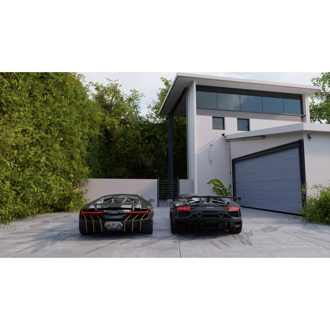 Luxury Automotive Render Scene 3D Model – Game Ready, PBR Textures, Blender & FBX - View 2