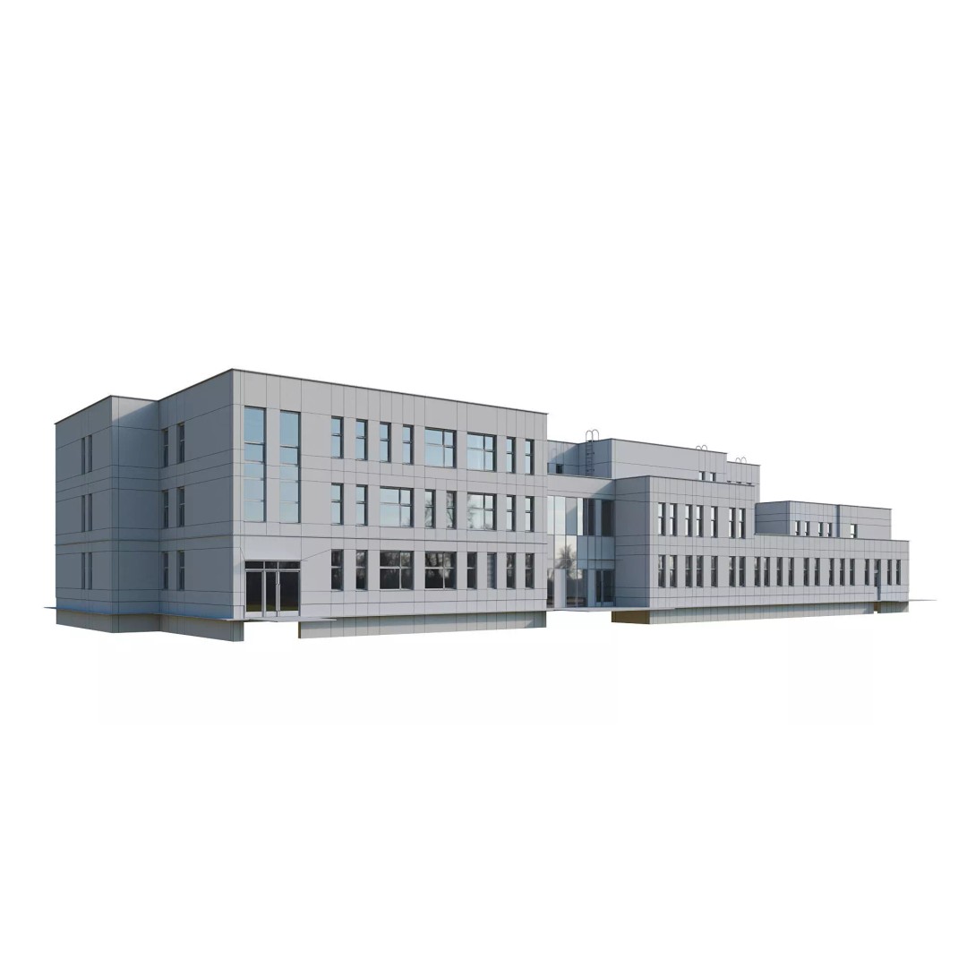 Kindergarten Building 3D Model – Modern School Design, FBX, PBR - View 14