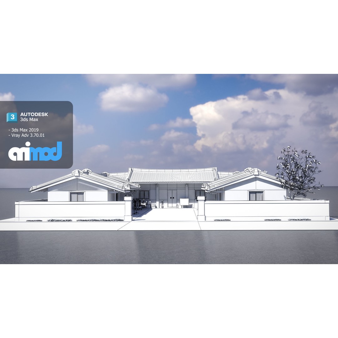 San He Yuan 3D Model – High Poly Architectural House, FBX, Game Ready - View 9