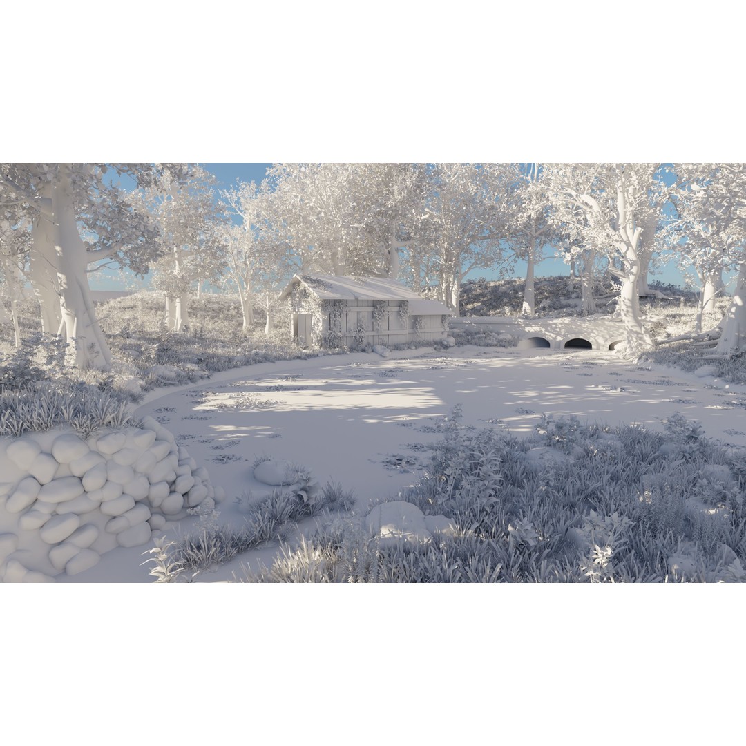 Abandoned Cabin Scene 3D Model – Realistic Environment for Blender - View 14