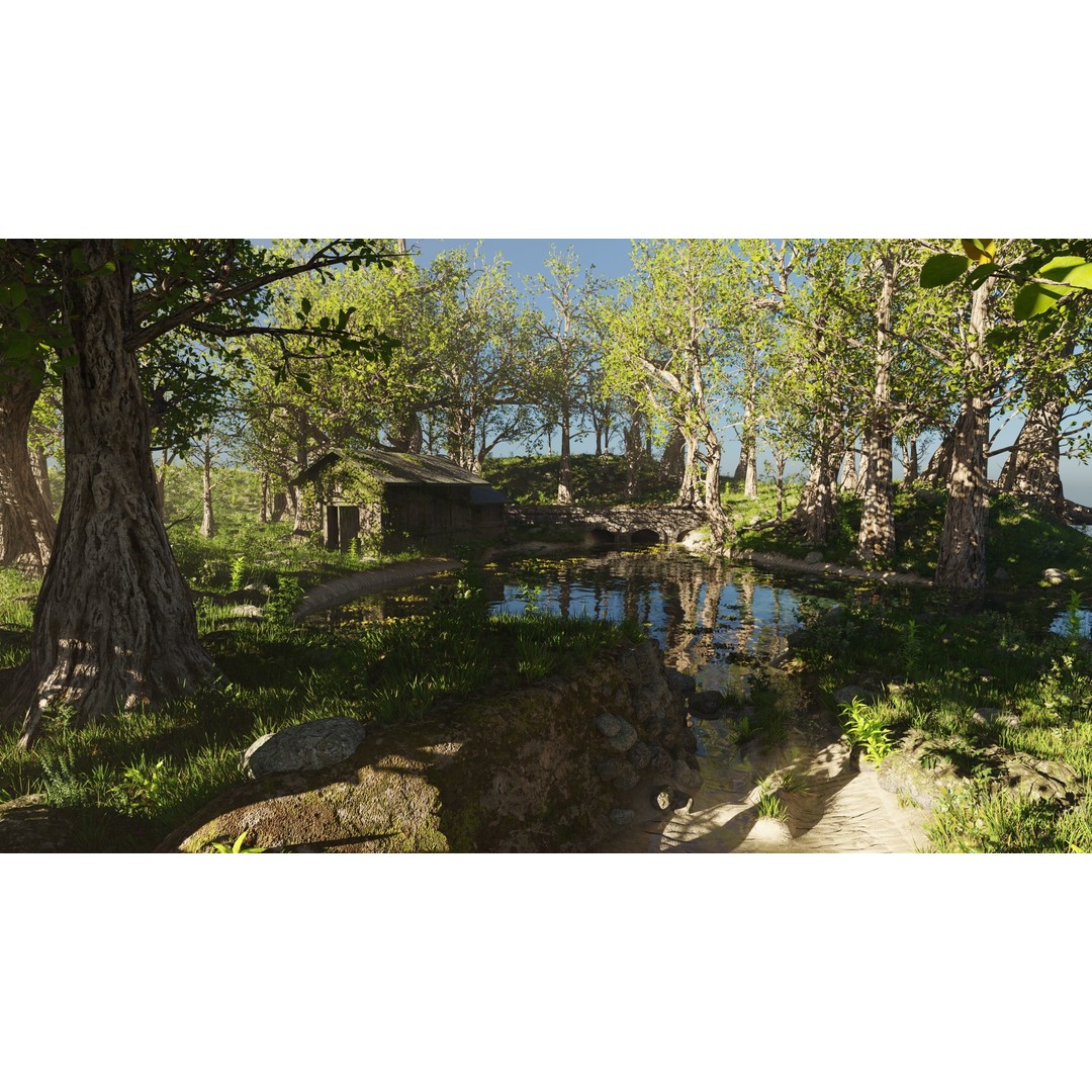 Abandoned Cabin Scene 3D Model – Realistic Environment for Blender - View 3