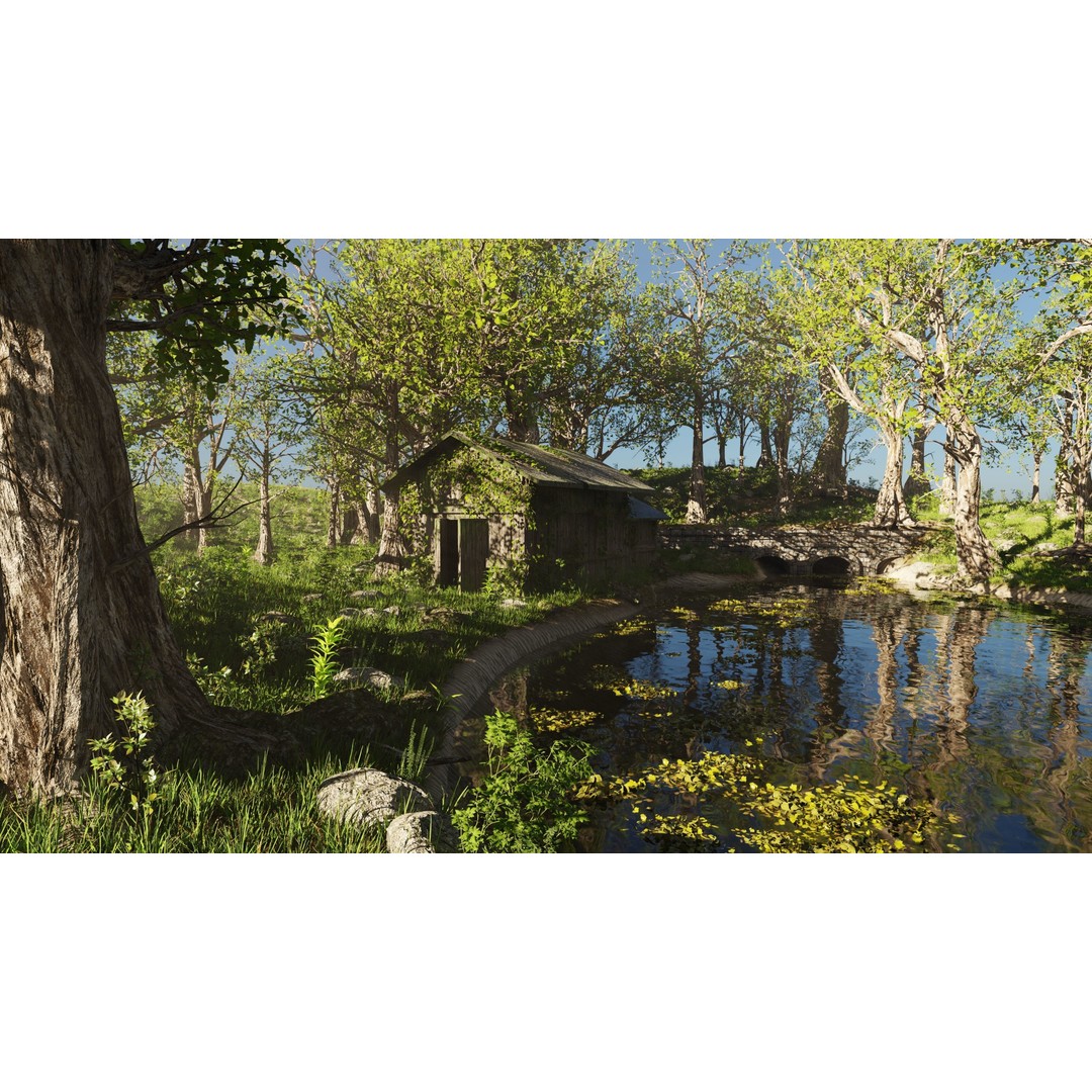 Abandoned Cabin Scene 3D Model – Realistic Environment for Blender - View 4