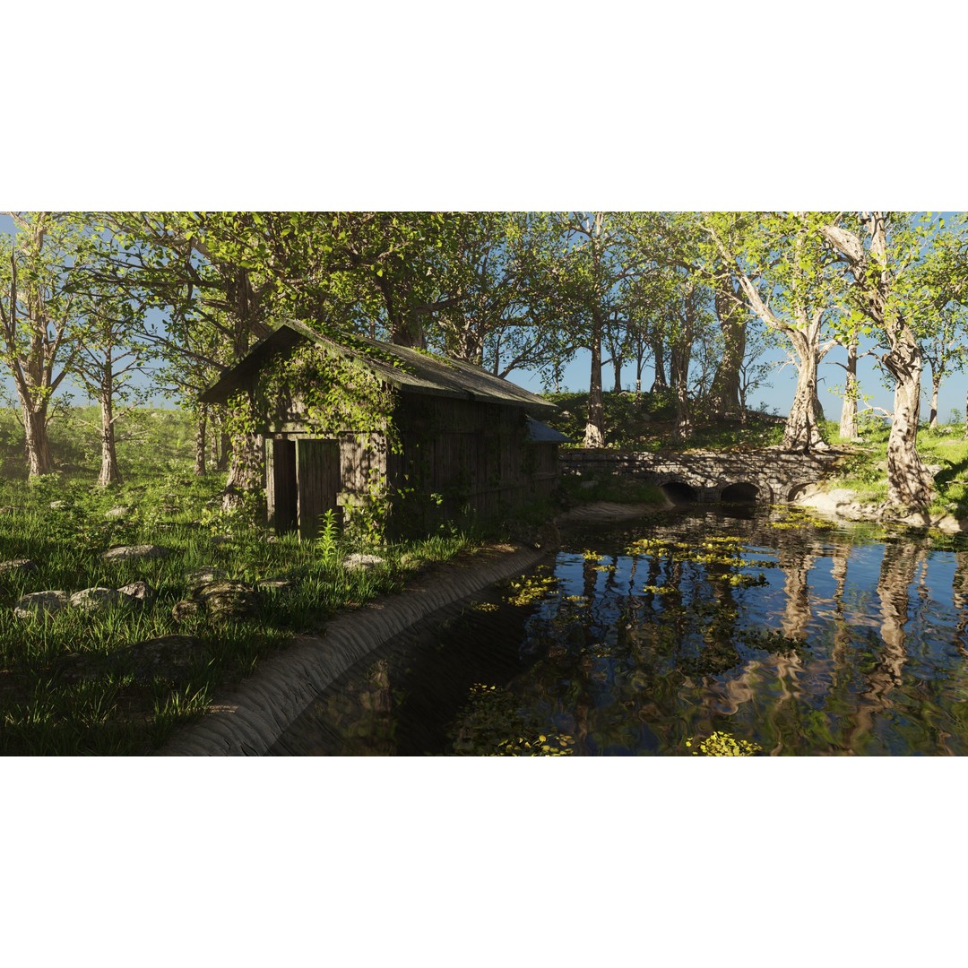 Abandoned Cabin Scene 3D Model – Realistic Environment for Blender - View 5