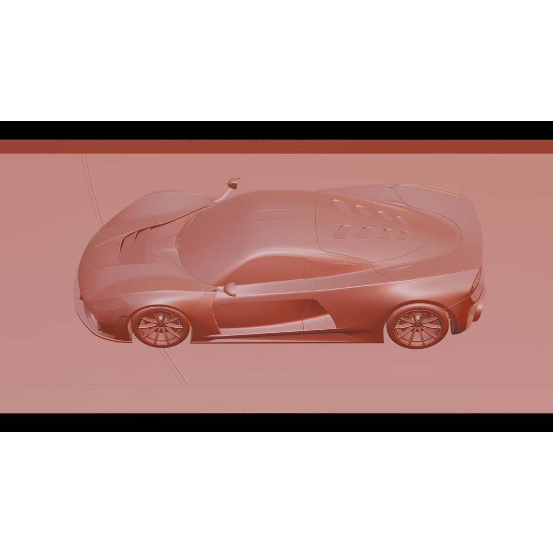 Car Lighting Scene 3D Model – Low Poly PBR Scene for Blender - View 11