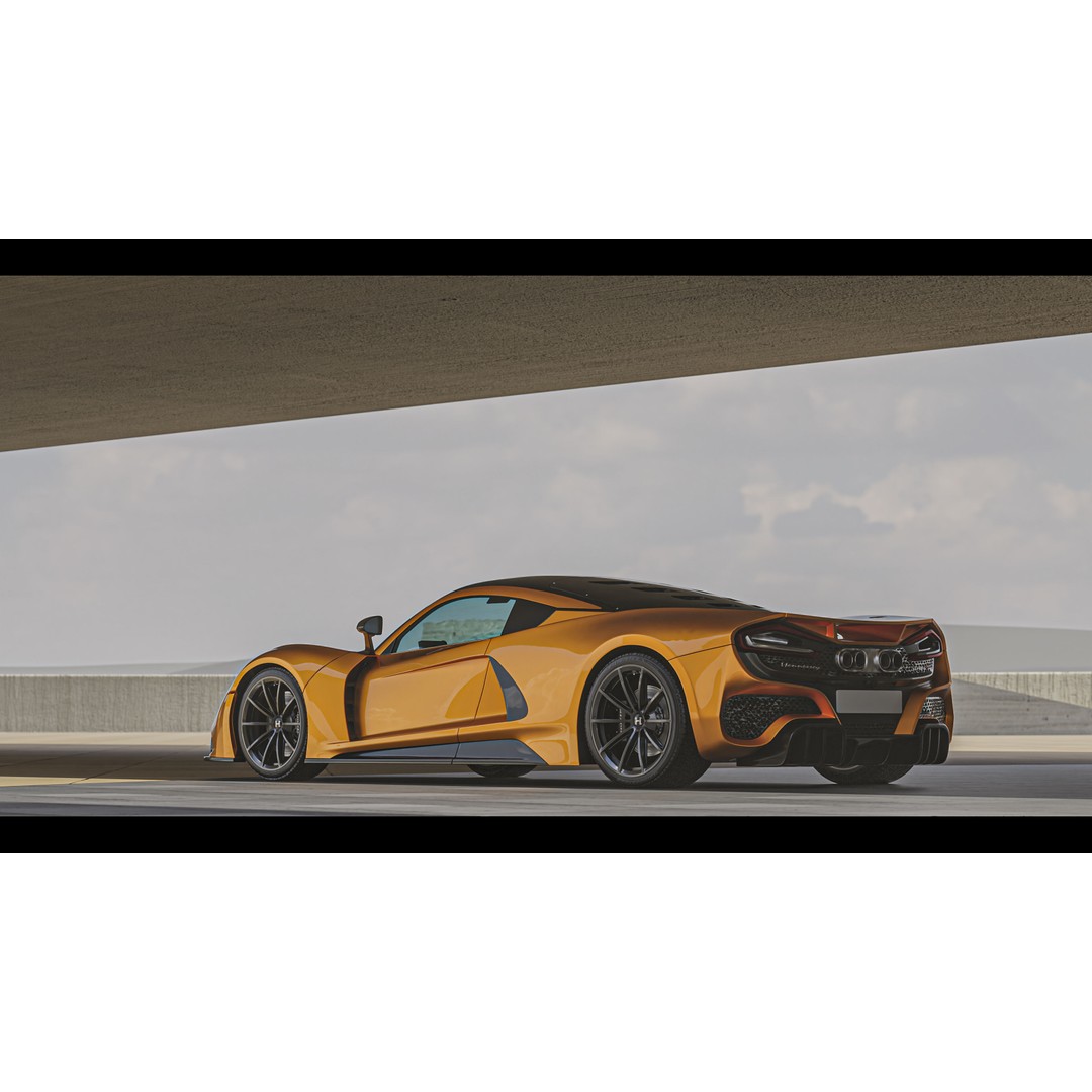 Car Lighting Scene 3D Model – Low Poly PBR Scene for Blender - View 4