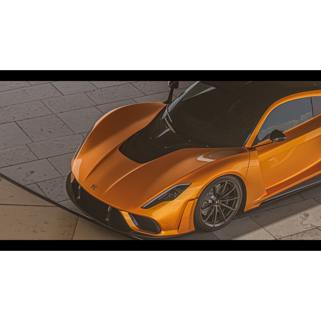Car Lighting Scene 3D Model – Low Poly PBR Scene for Blender - View 6