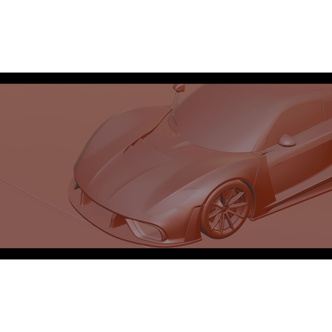 Car Lighting Scene 3D Model – Low Poly PBR Scene for Blender - View 7
