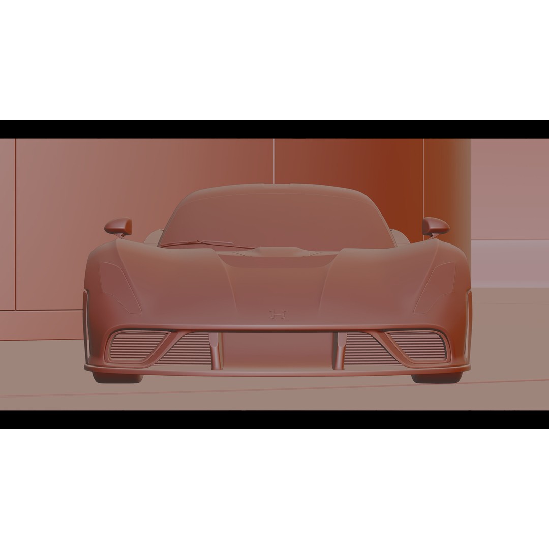 Car Lighting Scene 3D Model – Low Poly PBR Scene for Blender - View 9