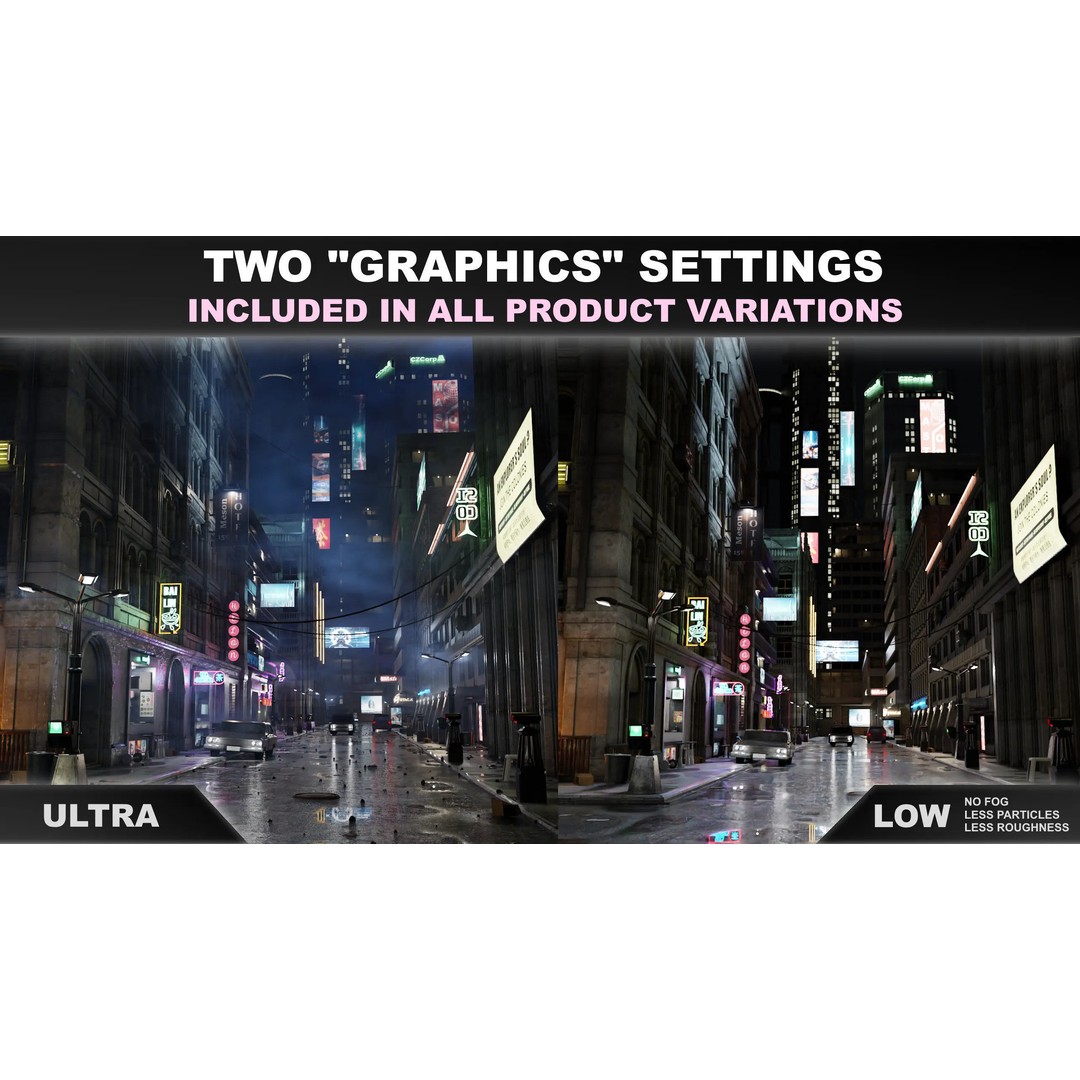 Cyberpunk City 3D Model – Ultra Detailed Blender Scene, Game Ready - View 12