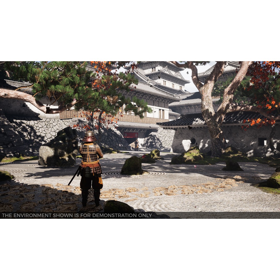Japanese Castle 3D Model – Low Poly Modular Architecture, PBR Textured - View 6