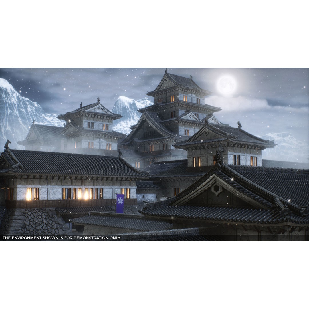 Japanese Castle 3D Model – Low Poly Modular Architecture, PBR Textured - View 8