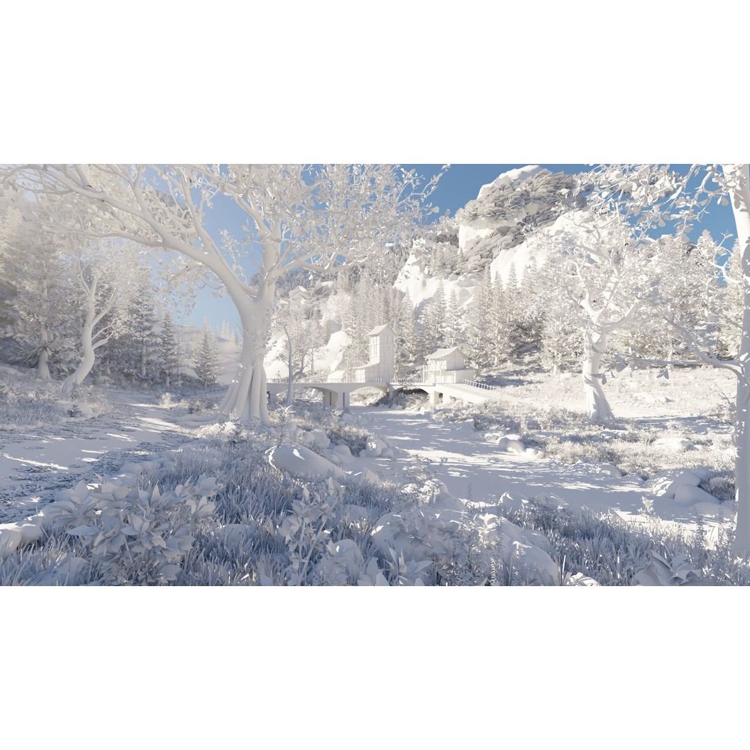 Medieval Bridge Scene 3D Model – High Poly Environment for Blender - View 16