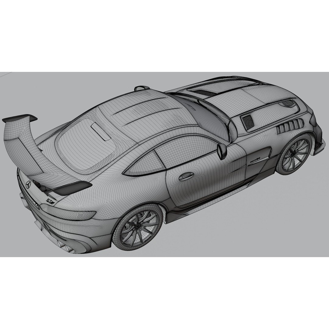 AMG GT Black Series 2021 3D Model – High Poly Game-Ready Asset for Blender - View 10