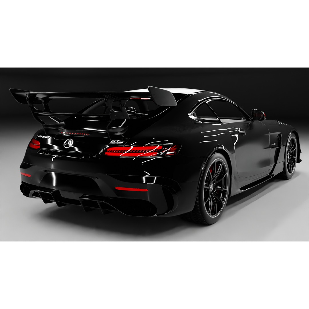 AMG GT Black Series 2021 3D Model – High Poly Game-Ready Asset for Blender - View 4