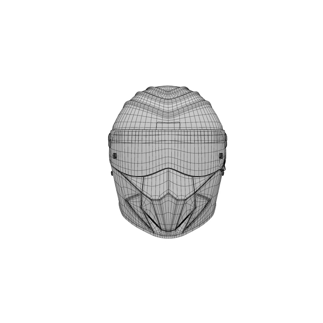 Simpson Racing SA2020 Diamondback Helmet 3D Model – Low Poly Game Ready, FBX - View 13