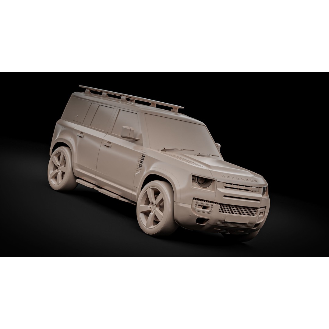 Land Rover Defender 110 3D Model – High Poly Realistic SUV, Blender, FBX - View 14